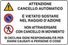 Cartello alluminio 30x20 - Attenzione cancello automatico