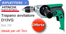 Trapano avvitatore D13VG Hitachi Trapano avvitatore a filo D13VG Hitachi