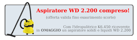 Aspiratore solidi liquidi WD 2200 Kaercher 1200W 170bar capacità serbatoio 12 litri Aspiratore solidi e liquidi WD 2200 Kaercher