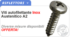 Vite INOX autofilettante testa cilindrica Vite autofilettante testa cilindrica INOX